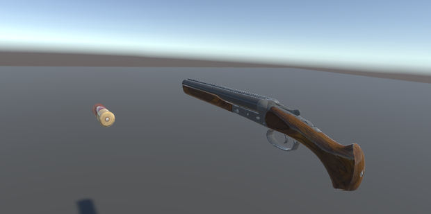 [VRChat] Velocity Flick Double Barrel Shotgun Interaction