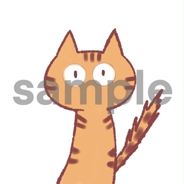 トラ猫のアイコン　9種