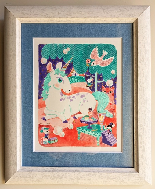 3月のスィートピー』 アクリル画 手描き 1点物 原画｜絵画