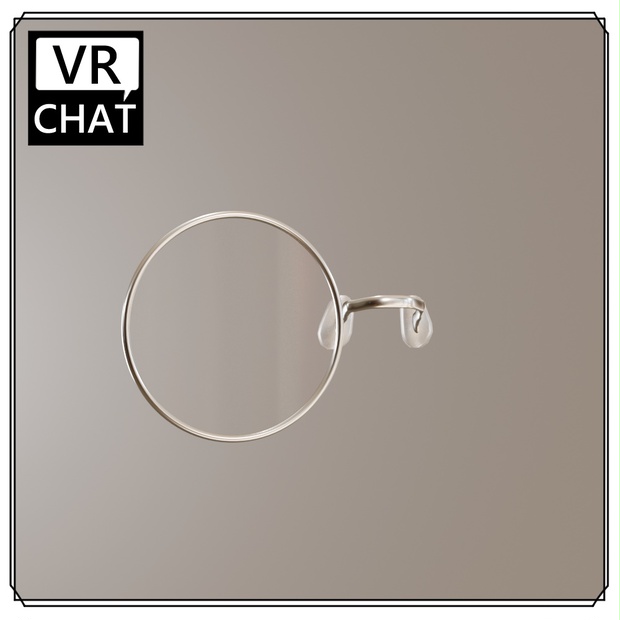 【VRchat想定】シンプルなモノクル・メガネ【小物/アクセサリー】 mayamochi BOOTH