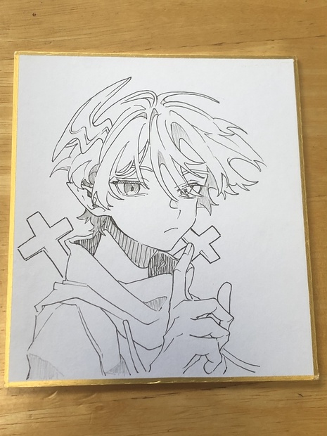 ひな様専用ページ【製作中】手描きイラスト 小色紙&ラミカ風イラスト No.5