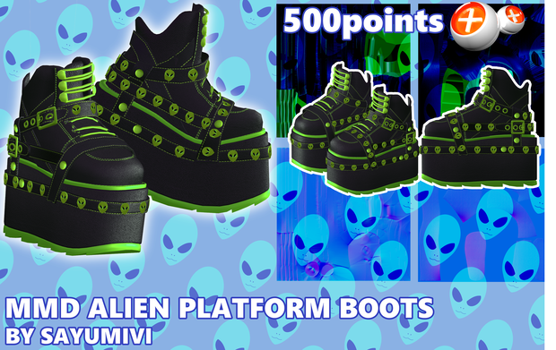 [VRChat + MMD] Alien Platform Boots - COMMERCIAL USE
