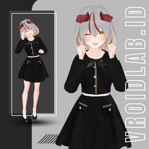 オリン・アストレア Orin Astraea | VRoid Studio Outfit | Elegant Gothic Anime Style | Virtual Fashion