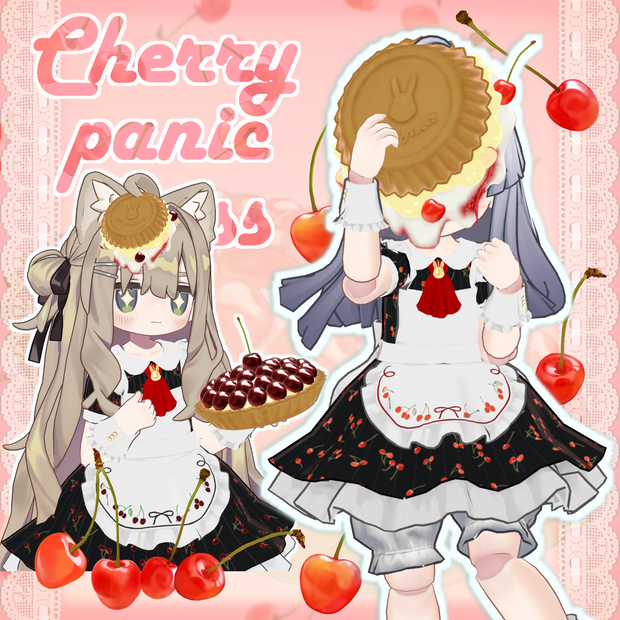 【ネヴリー・まめふれんず対応】Cherry panic dress【VRChat】#Marie_Merry