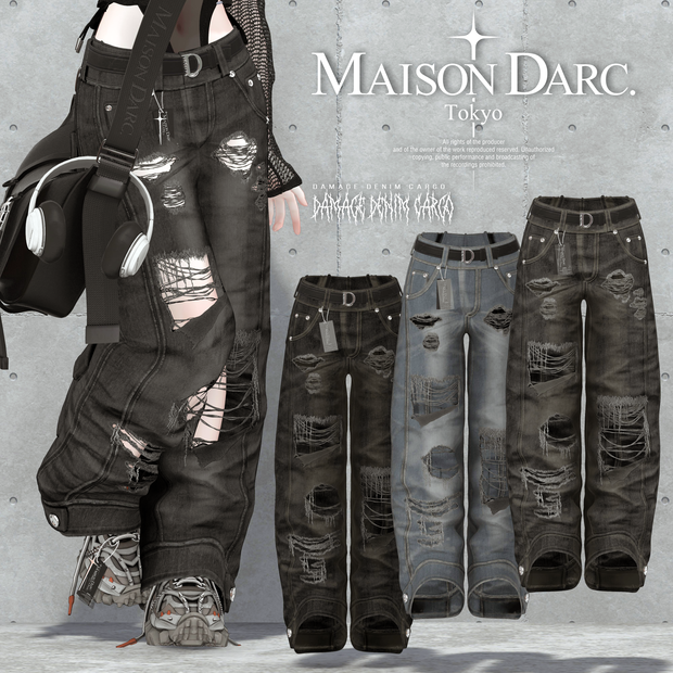 ♞ DAMAGE DENIM CARGO ♞