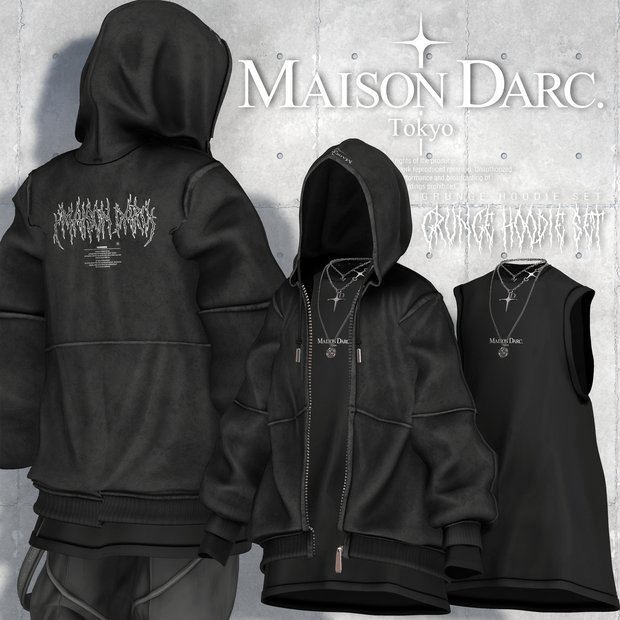 ♞ GRUNGE HOODIE SET FOR MEN ♞