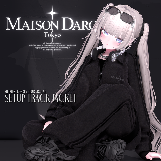 ♘VELOUR SETUP TRACK JACKET♘ For VRChat