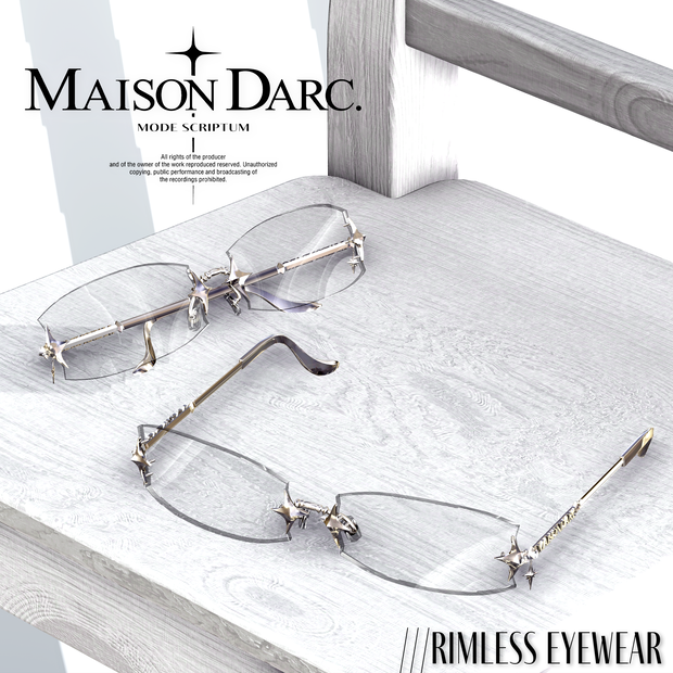 ♘MODE SCRIPTUM /// RIMLESS EYEWEAR ♘