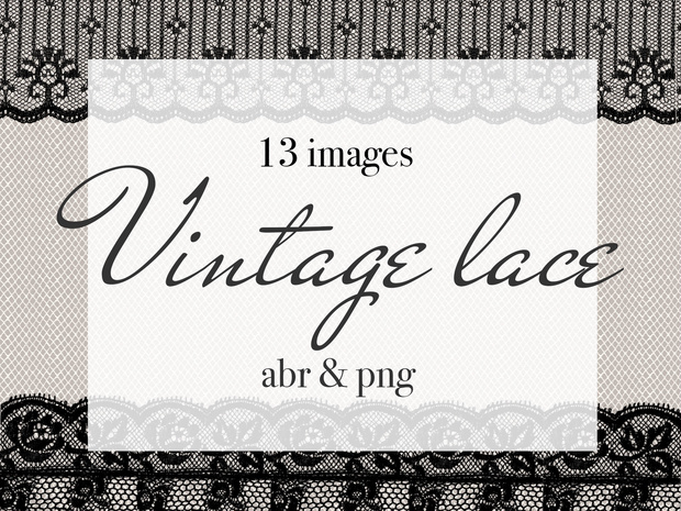 【無料】Photoshopブラシ ヴィンテージレース vintagelace【png,abr】
