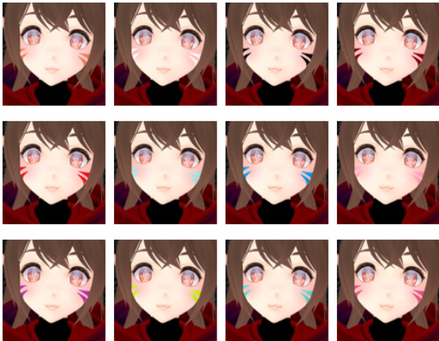 gamer lines face texture