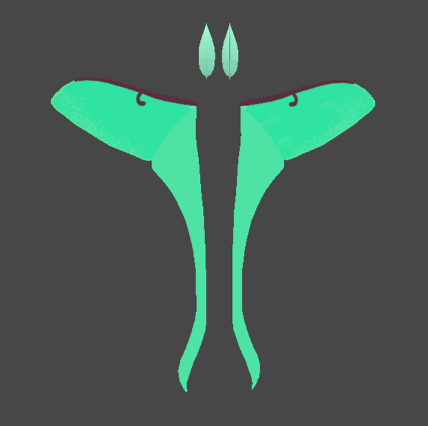 Lunar Moth Wings and Attenea