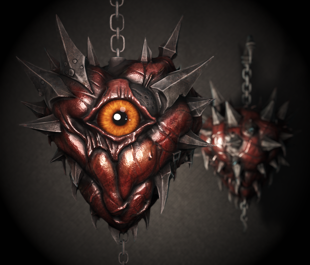 SweetGore スパイクハートピアス 3Dモデル