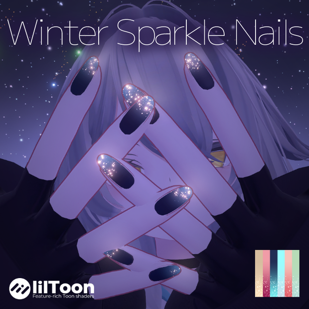 【ルルネ / rurune対応】- Winter Sparkle Nails - For rurune