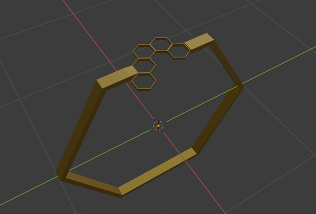 ハニカムリング【3Dモデル】