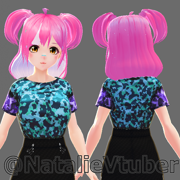 【VRoid texture】 Army Mini TShirt Type 2