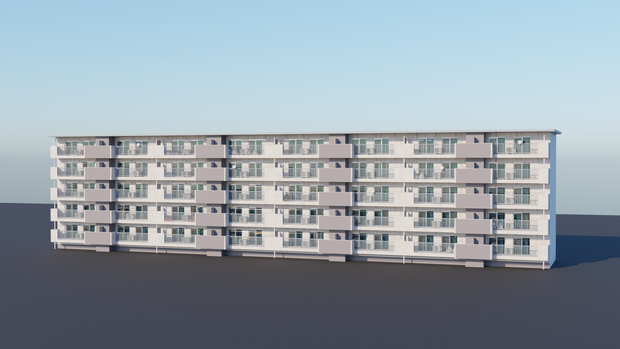 Blender用 団地