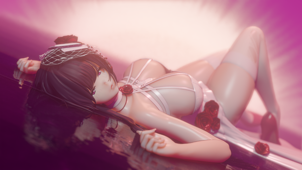 【ニケ】 ミハラの 3D モデル MMD版とRigify版が含まれます。