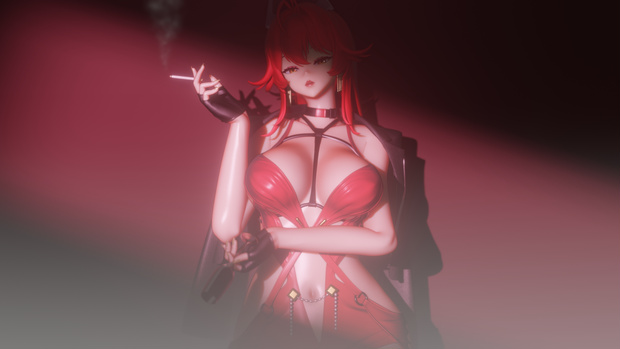 【ニケ】 レッドフード の3Dモデル MMD版とRigify版が含まれます