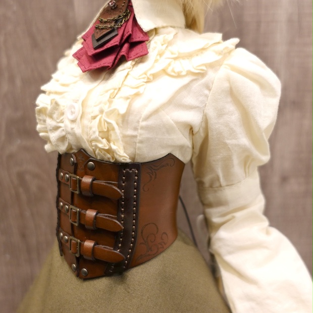 受注生産] DD（S/M/L胸）コルセット02 本革 - LeatherCraft-luke