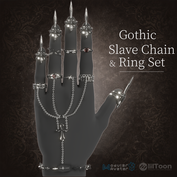 Gothic Slave Chain & Ring Set