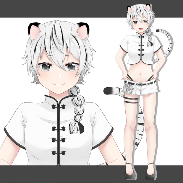 FaceRig対応モデル　白虎ちゃん　 Ver1.0