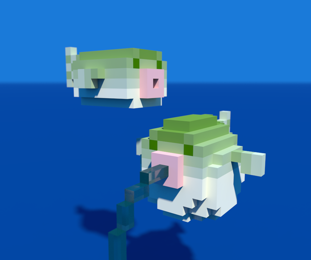 フグ（ボクセルモデル）