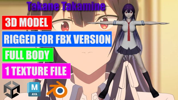 【3D Model】高嶺 清麿 - Takane Takamine 【FBX / OBJ】