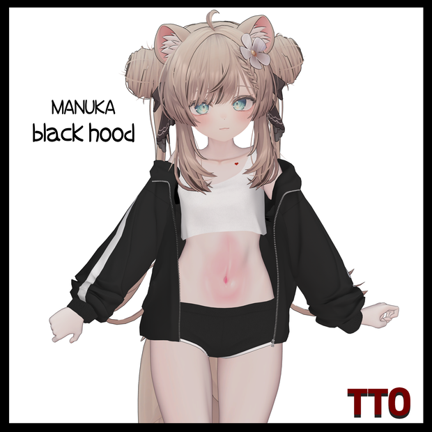 simple hood zip-up
