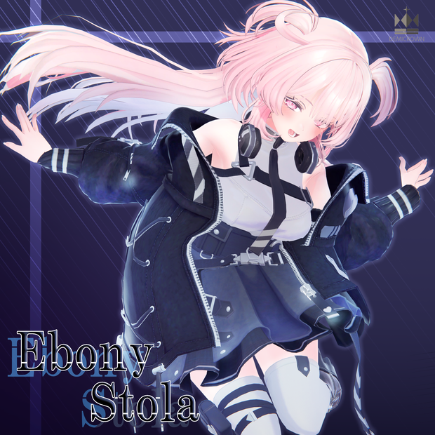 【VRChat】Ebony Stola【セレスティア対応】