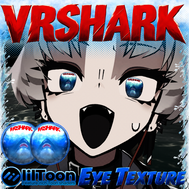 【 6アバター対応 】🦈𝗩𝗥 𝗦𝗛𝗔𝗥𝗞🦈 Eye Texture