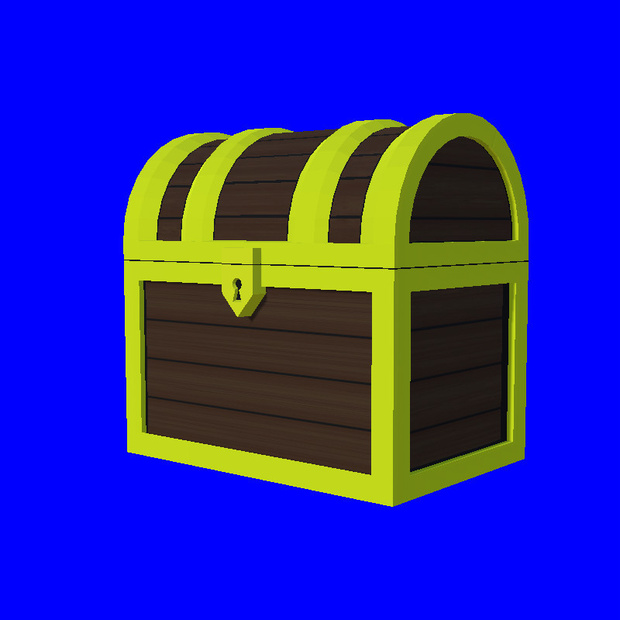 【FBX】シンプル宝箱(3点)＋ミミックのおまけつき【商用利用可】