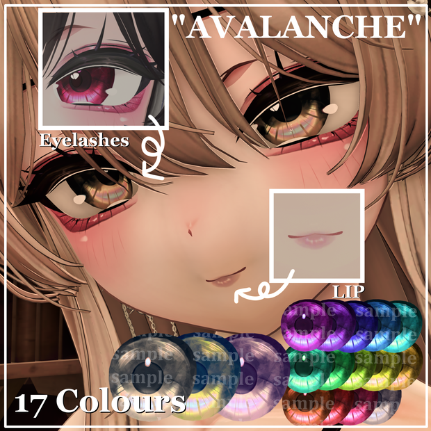 【sio しお対応】Eye Texture & Makeup [Avalanche]