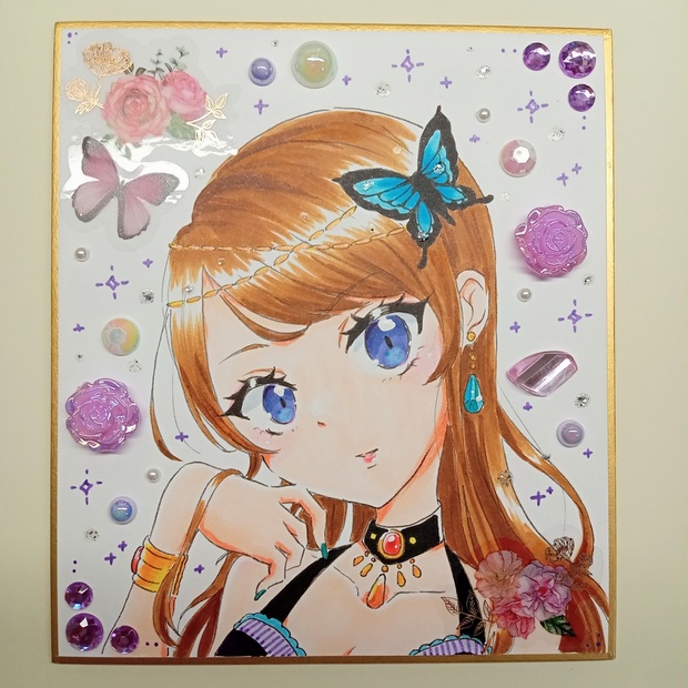 紙製品<br> 紫吹蘭 複製サイン色紙 「アイカツ!」 オフィシャル