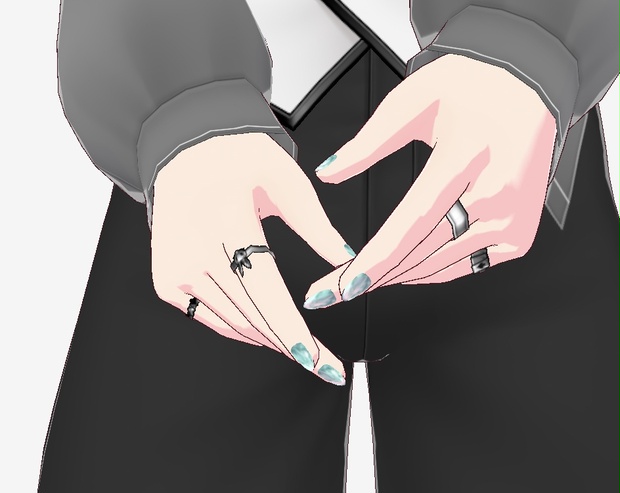 【無料】エメラルドグリッターネイル【VRoidテクスチャ】 - スチームプリン - BOOTH