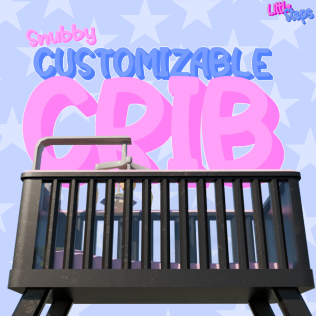 Snubby's Little Steps Customizable Crib (VRC/Resonite/Blender) 