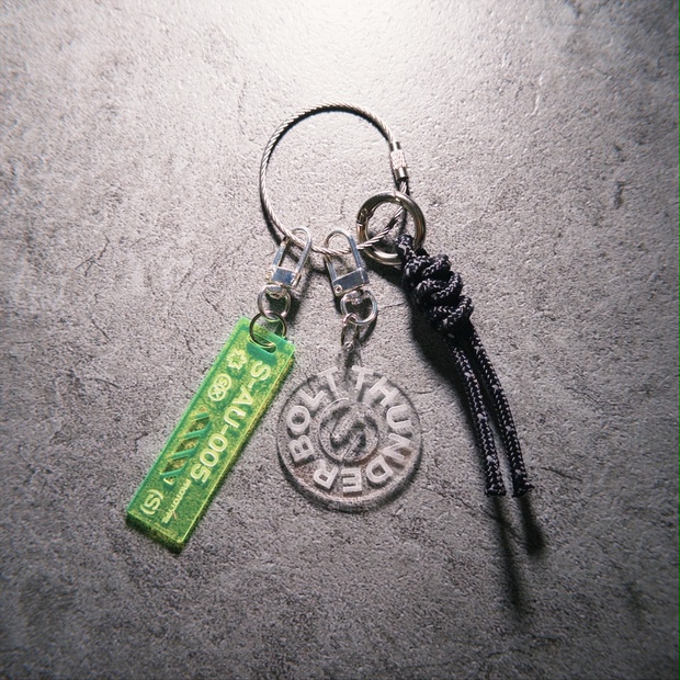 THUNDERBOLT ACRYLIC KEY CHAIN SET (NEON YELLOW) - SDN(BOOTH) - BOOTH