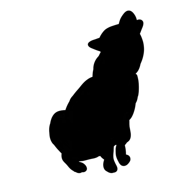 シンプル🐶シルエット素材（PNG透過）｜商用利用可