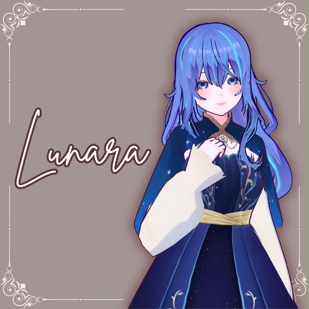 3D VROID/Vtuber | Lunara 🌙 - Softly 3D by Thea - BOOTH