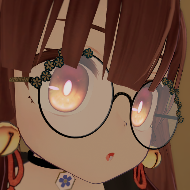 Flower Round-Rim Glasses | フラワーラウンドリムメガネ