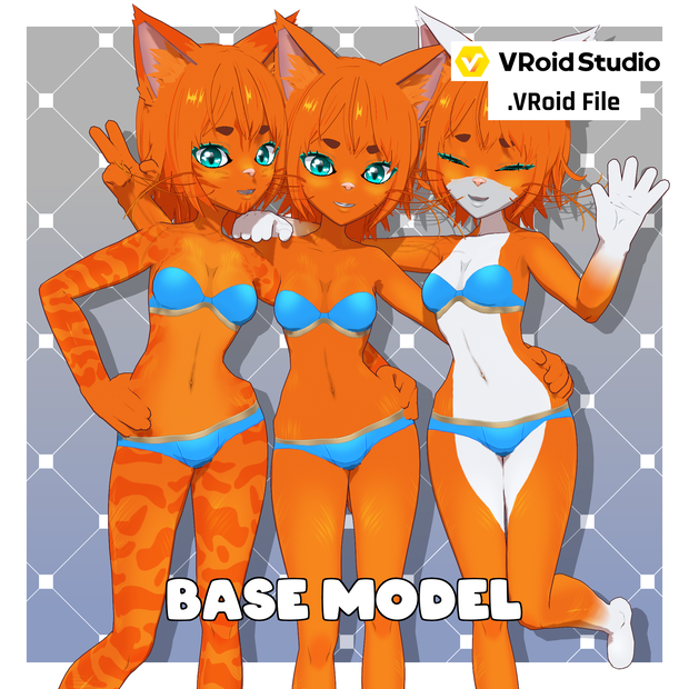 [カスタマイズ可能/Customizable] Cat Girl - Ginger Red [.VRoid File]