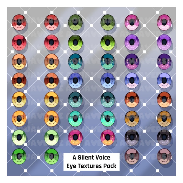 23種類の目のテクスチャパック - [映画「聲の形」にインスパイアされたデザイン] - 23 Eye Textures Pack - [A ...