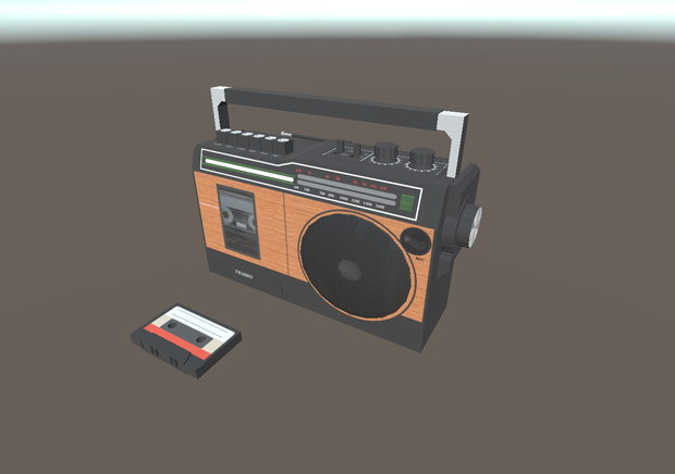 【3Ｄモデル】80年代　ラジカセ