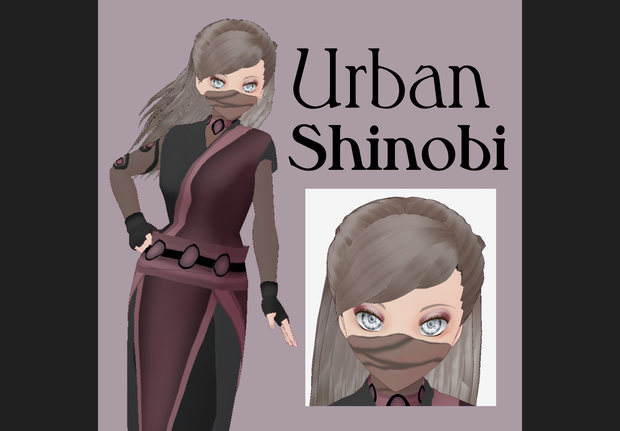 【VRoid Outfit / Free Eyes and Makeup】 Urban Shinobi 🥷✨