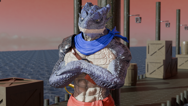 anthrodragon_blue 竜人さん青