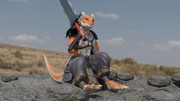 anthrodragon_orange　竜人さん　オレンジ