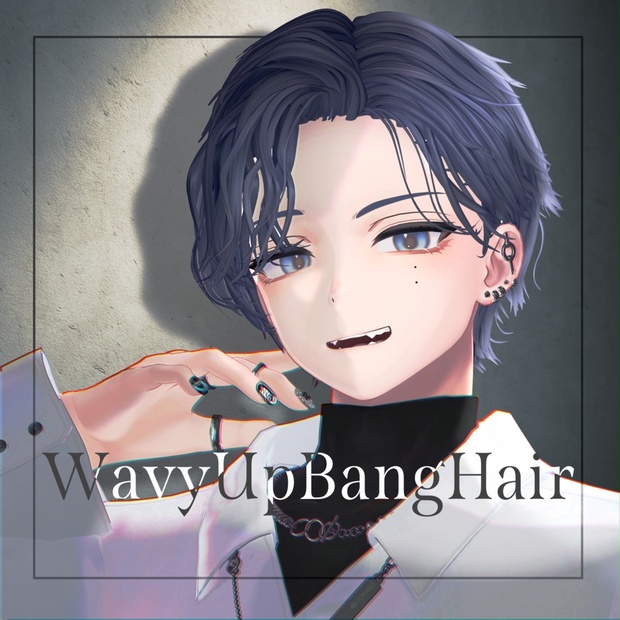 【6アバター対応】WavyUpBangHair【VRChat】