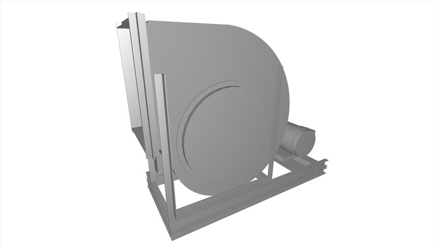 ＃4.5片吸い込みシロッコファン(上部水平)_1.5~15kW