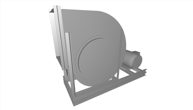 ＃4.5片吸い込みシロッコファン(上部水平)_18.5~22kW