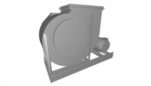 ＃4.5片吸い込みシロッコファン(上部垂直)_18.5~22kW