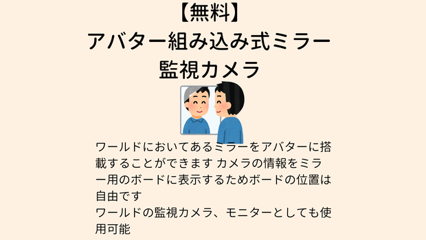 【無料】アバター組み込み式ミラー　監視カメラ